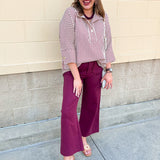 Kickoff Charm Scalloped Pants in Burgundy - The Pink Pineapple 850