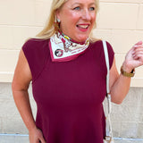 Kickoff Classic Sleeveless Top in Garnet - The Pink Pineapple 850