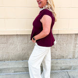 Kickoff Classic Sleeveless Top in Garnet - The Pink Pineapple 850