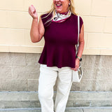 Kickoff Classic Sleeveless Top in Garnet - The Pink Pineapple 850