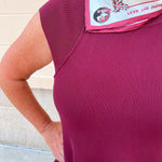 Kickoff Classic Sleeveless Top in Garnet - The Pink Pineapple 850