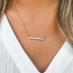 Kuri Natural Stone Bar Necklace - The Pink Pineapple 850