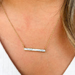 Kuri Natural Stone Bar Necklace - The Pink Pineapple 850