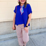 [Kut from the Kloth] Charlotte Stripe Wide Straight Leg in Red/Ivory - The Pink Pineapple 850
