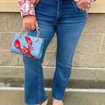 [Kut from the Kloth] Kelsey High Rise Ankle Flare in Sentiment - The Pink Pineapple 850