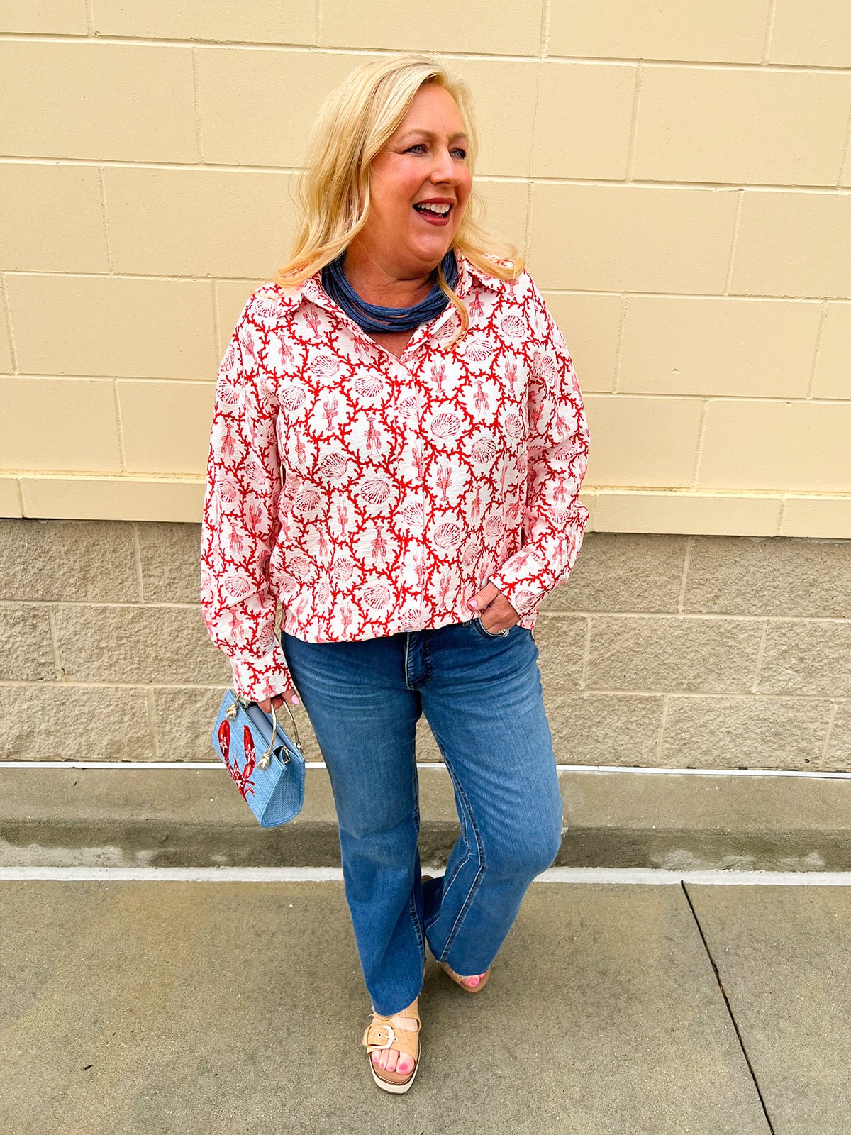 [Kut from the Kloth] Kelsey High Rise Ankle Flare in Sentiment - The Pink Pineapple 850