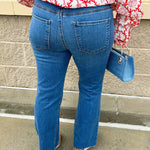 [Kut from the Kloth] Kelsey High Rise Ankle Flare in Sentiment - The Pink Pineapple 850