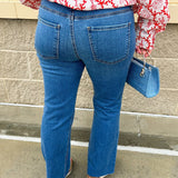 [Kut from the Kloth] Kelsey High Rise Ankle Flare in Sentiment - The Pink Pineapple 850