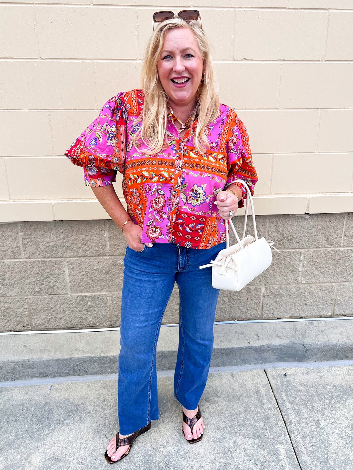 [Kut from the Kloth] Kelsey High Rise Ankle Flare in Sentiment - The Pink Pineapple 850