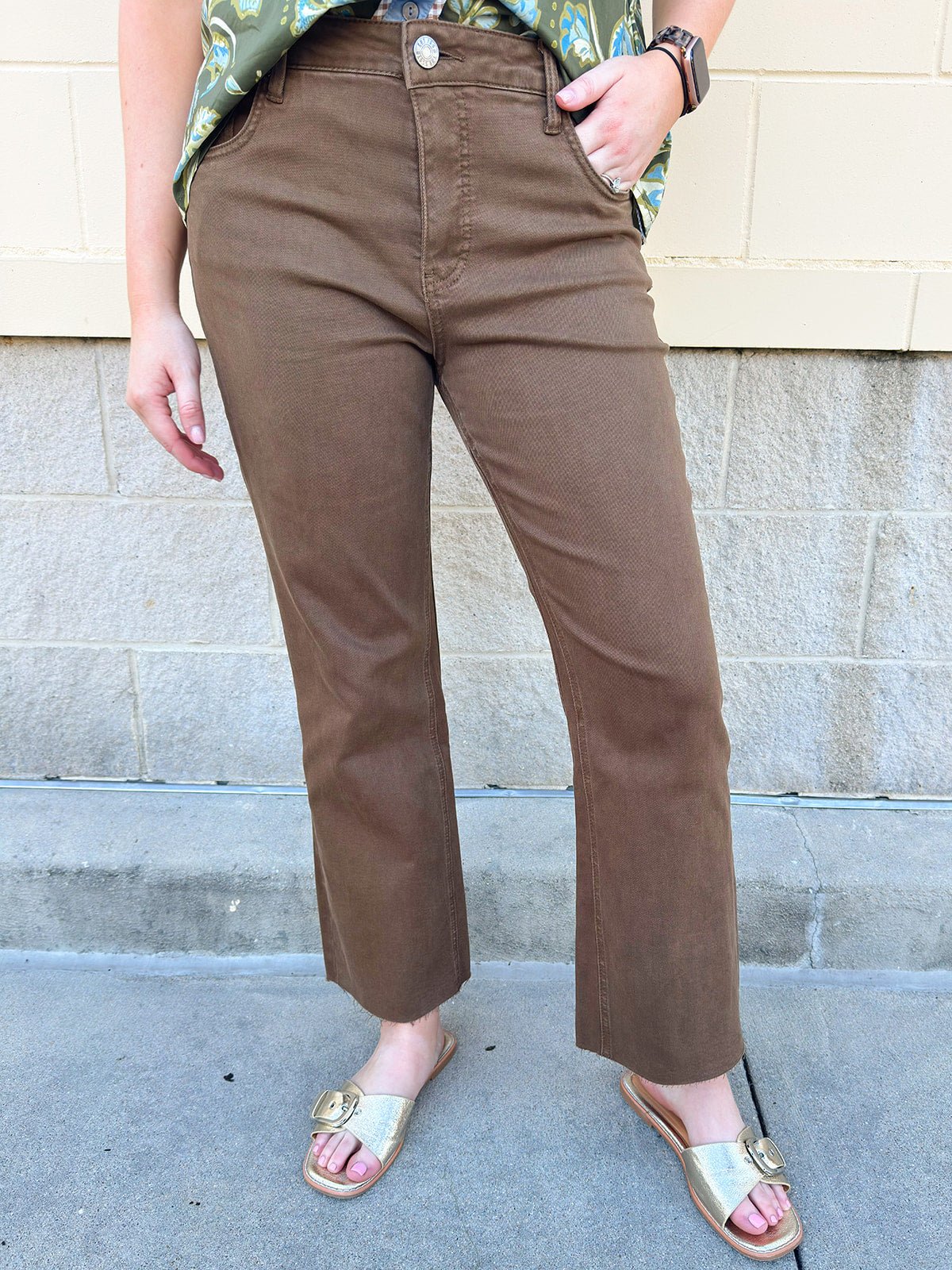 [Kut From The Kloth] Kelsey High Rise Jeans in Pecan - The Pink Pineapple 850