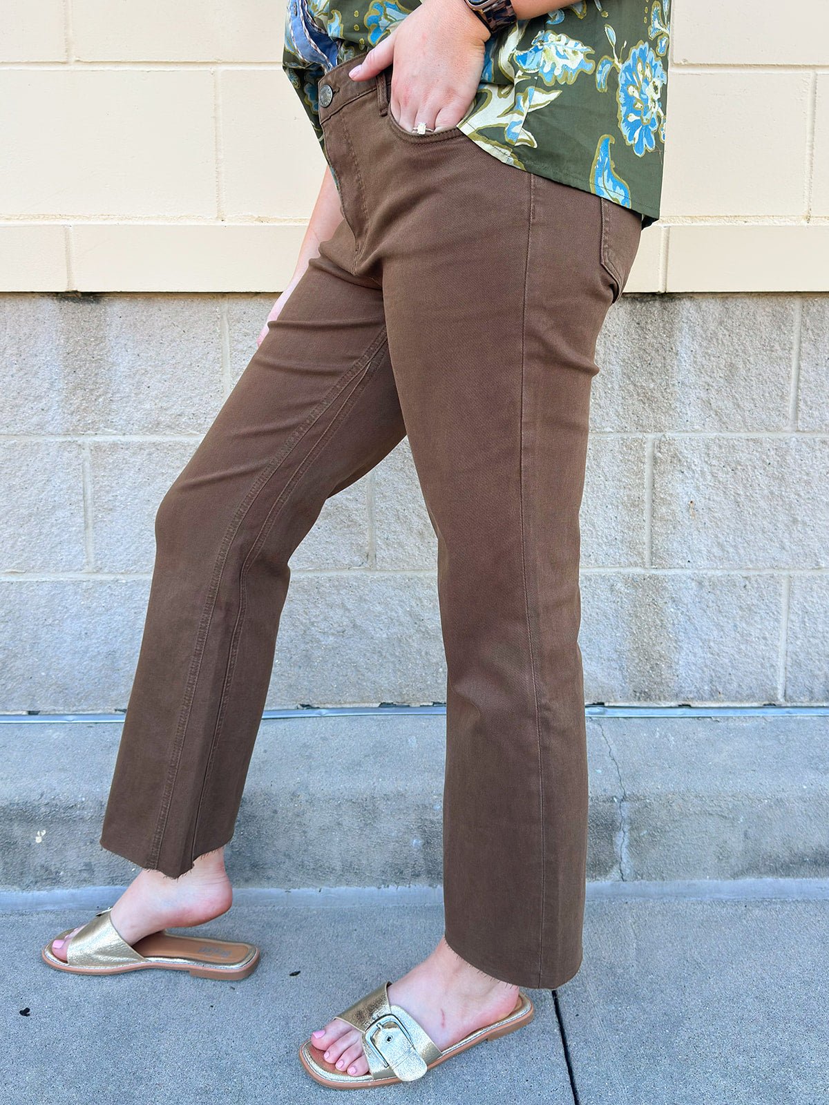 [Kut From The Kloth] Kelsey High Rise Jeans in Pecan - The Pink Pineapple 850