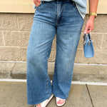 [Kut from the Kloth] Meg High Rise Wide Leg in Regent - The Pink Pineapple 850