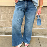 [Kut from the Kloth] Meg High Rise Wide Leg in Regent - The Pink Pineapple 850