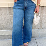 [Kut from the Kloth] Meg High Rise Wide Leg in Regent - The Pink Pineapple 850