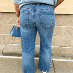 [Kut from the Kloth] Meg High Rise Wide Leg in Regent - The Pink Pineapple 850