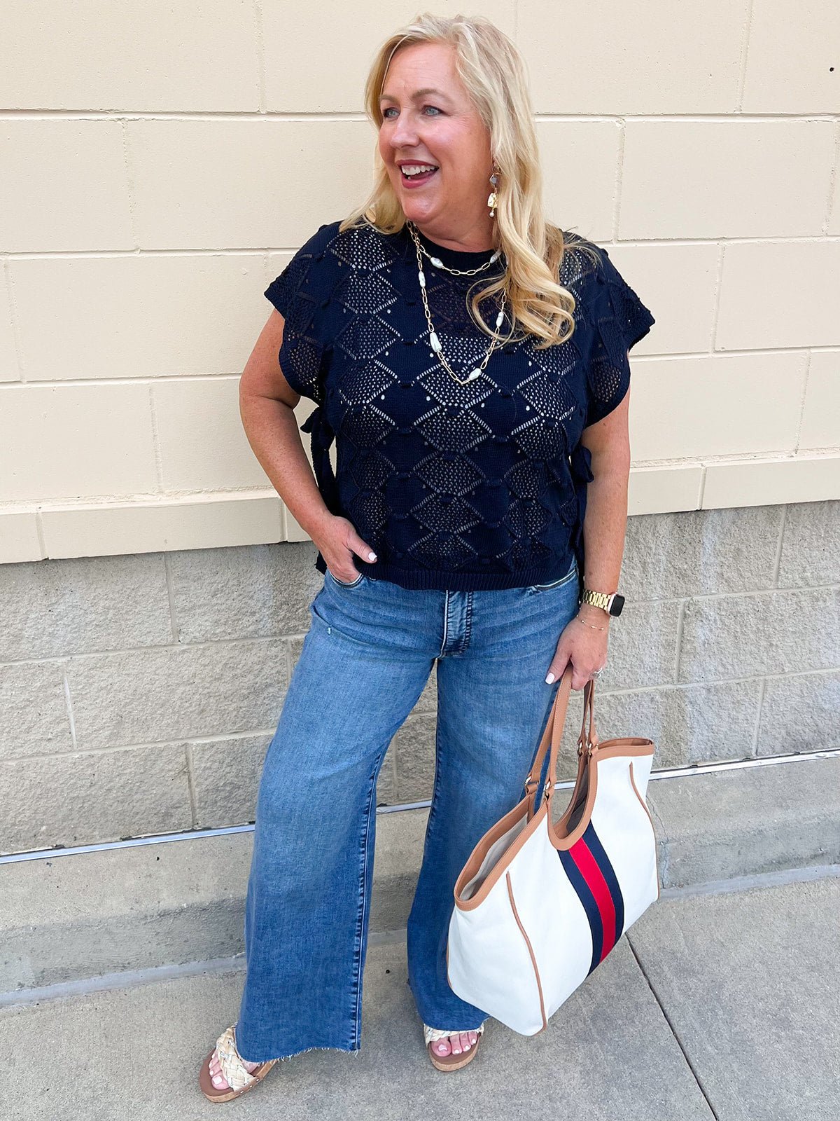[Kut from the Kloth] Meg High Rise Wide Leg in Regent - The Pink Pineapple 850