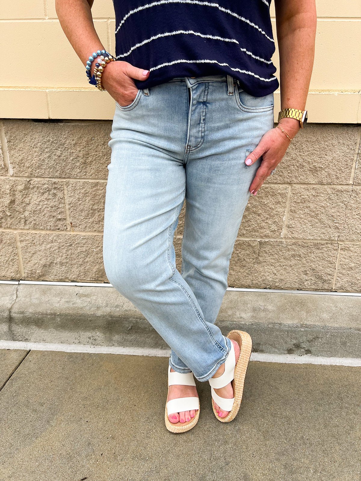 [Kut from the Kloth] Rachael High Rise Mom Jeans in Recognition - The Pink Pineapple 850