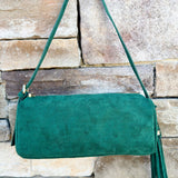 Kylie Barrel Shoulder Bag in Emerald - The Pink Pineapple 850