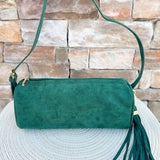 Kylie Barrel Shoulder Bag in Emerald - The Pink Pineapple 850