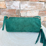 Kylie Barrel Shoulder Bag in Emerald - The Pink Pineapple 850