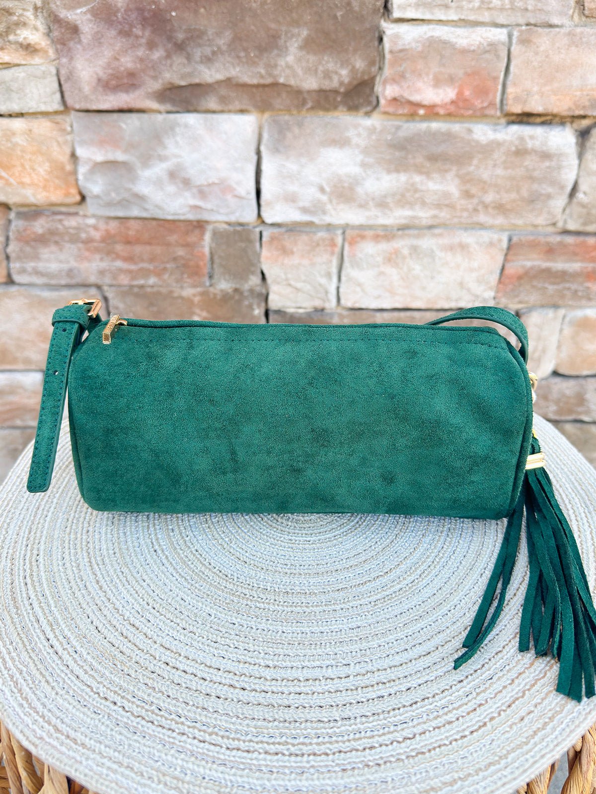 Kylie Barrel Shoulder Bag in Emerald - The Pink Pineapple 850