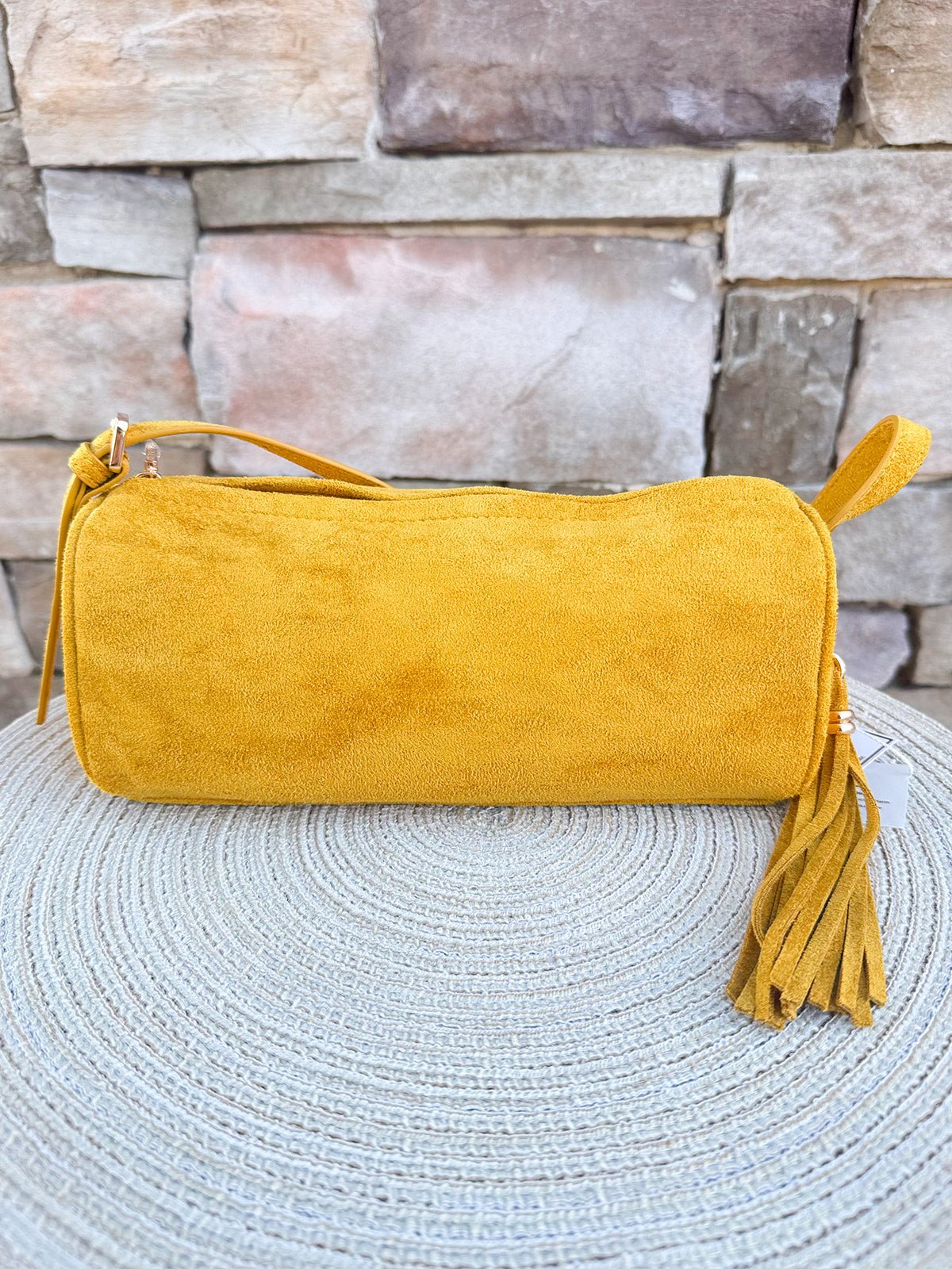 Kylie Barrel Shoulder Bag in Mustard - The Pink Pineapple 850