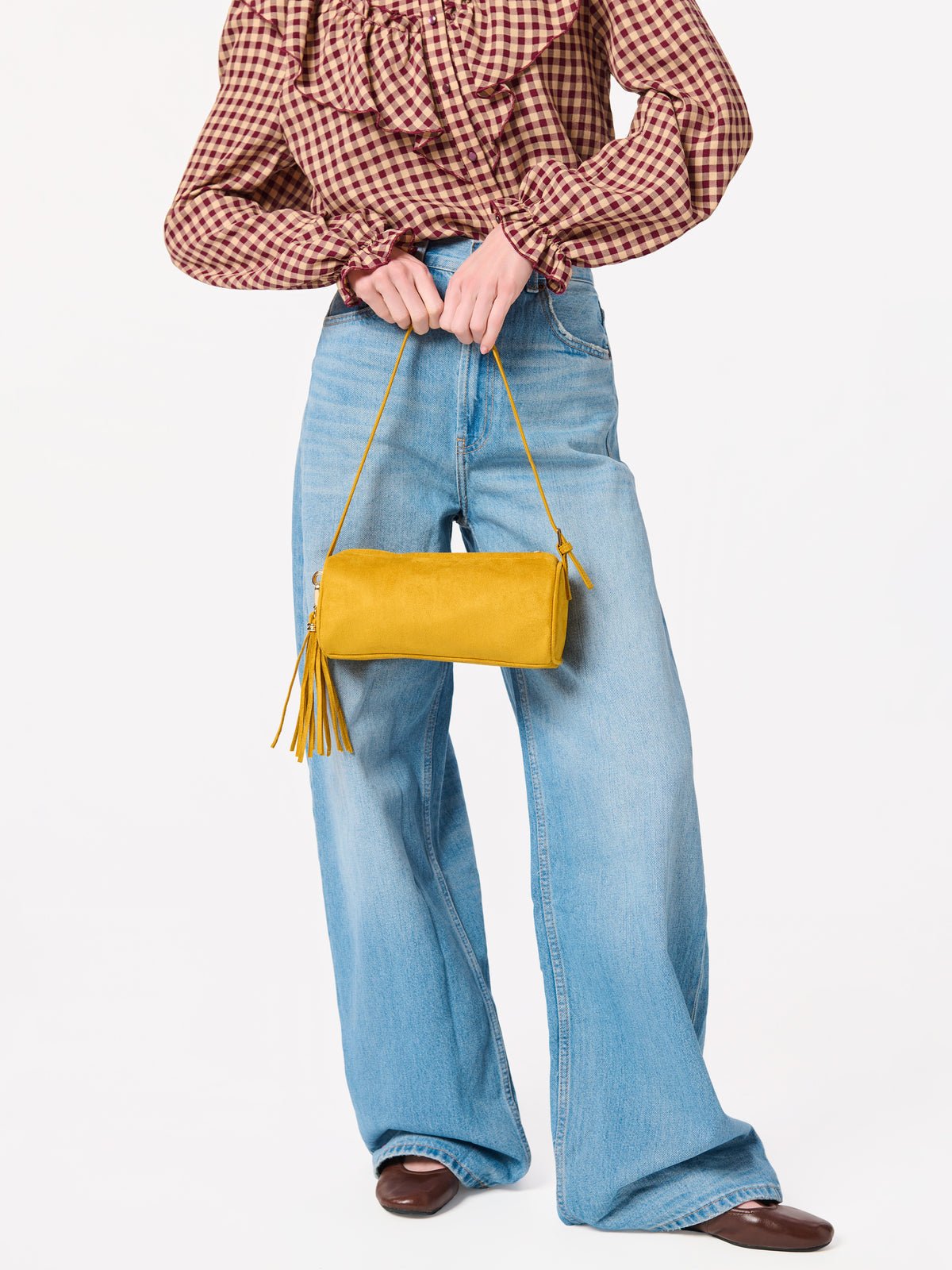 Kylie Barrel Shoulder Bag in Mustard - The Pink Pineapple 850