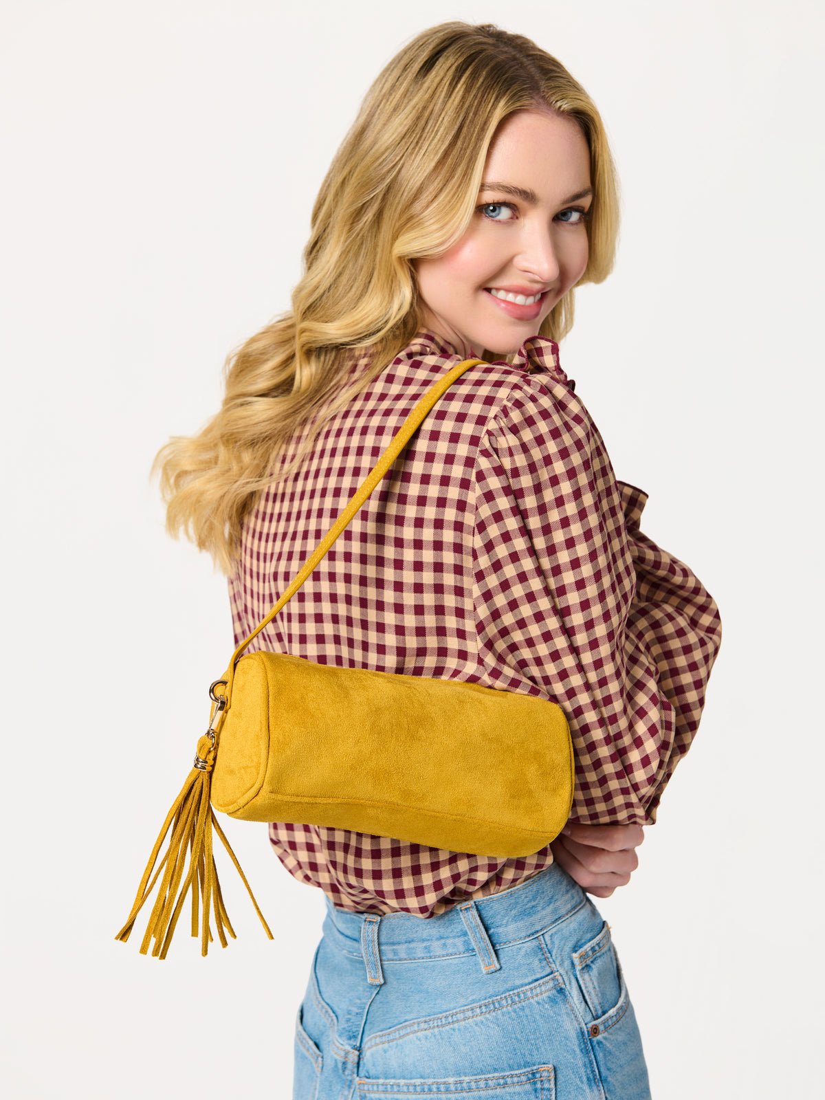 Kylie Barrel Shoulder Bag in Mustard - The Pink Pineapple 850