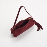 Kylie Barrel Shoulder Bag in Wine - The Pink Pineapple 850
