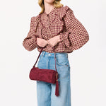 Kylie Barrel Shoulder Bag in Wine - The Pink Pineapple 850