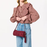 Kylie Barrel Shoulder Bag in Wine - The Pink Pineapple 850