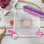 [La Fete Needlepoint] Work in Progress Thread Ring in Pink - The Pink Pineapple 850