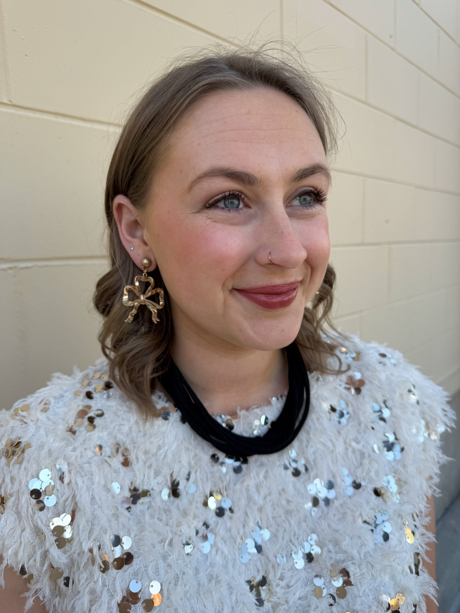 Lacey Bow Drop Earrings - The Pink Pineapple 850