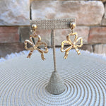 Lacey Bow Drop Earrings - The Pink Pineapple 850