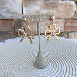 Lacey Bow Drop Earrings - The Pink Pineapple 850