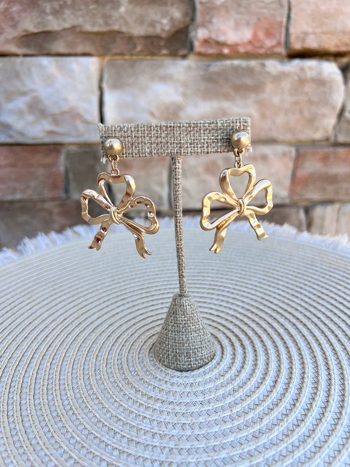 Lacey Bow Drop Earrings - The Pink Pineapple 850