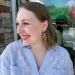 Lacey Bow Drop Earrings - The Pink Pineapple 850