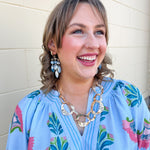 Lagoon Leaf Dangle Earrings - The Pink Pineapple 850