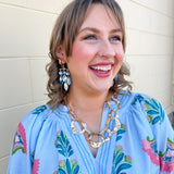 Lagoon Leaf Dangle Earrings - The Pink Pineapple 850