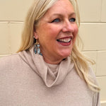 Lagoon Leaf Dangle Earrings - The Pink Pineapple 850