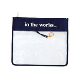 Large In The Works Project Bag | Navy - The Pink Pineapple 850