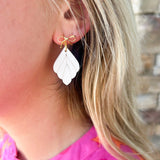 Leaf Drop Earrings - The Pink Pineapple 850