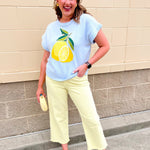 Lemon Sky Short Sleeve Sweater - The Pink Pineapple 850
