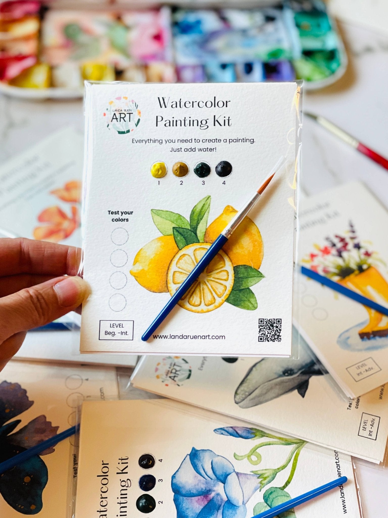 Lemons Watercolor Kit - The Pink Pineapple 850