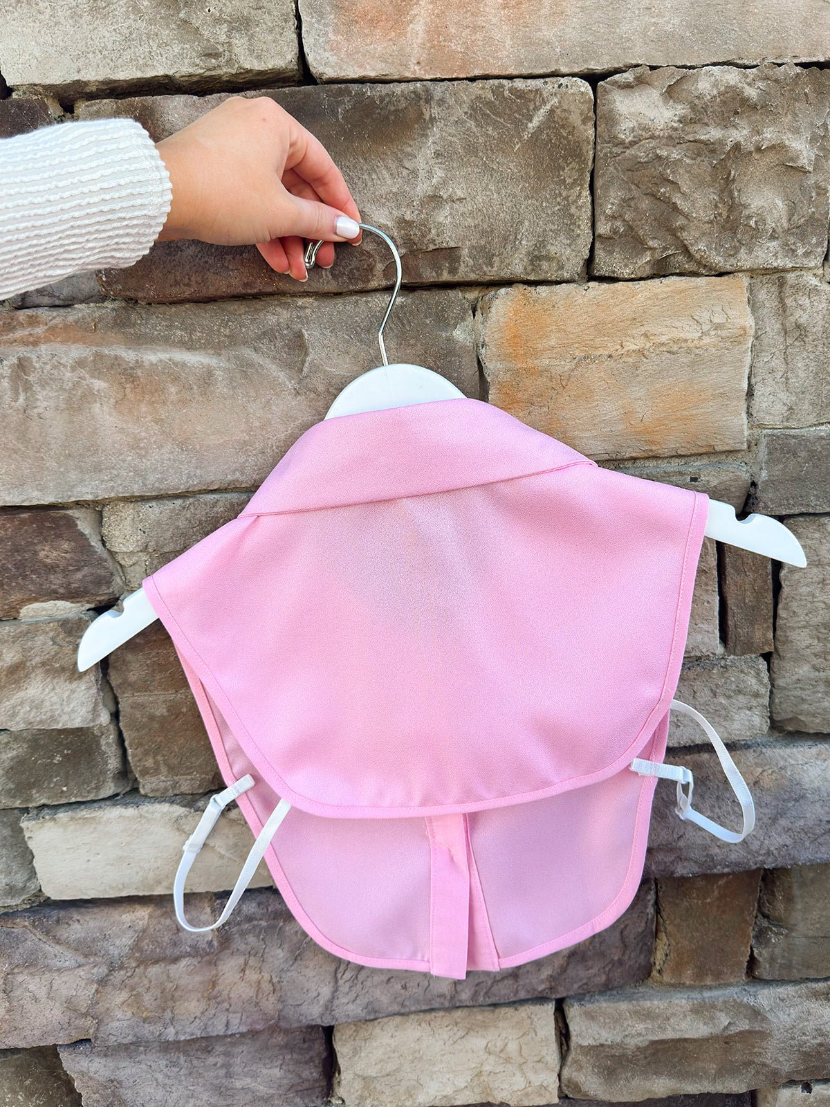 Light Pink Faux Collar with Rhinestones and Pearls - The Pink Pineapple 850