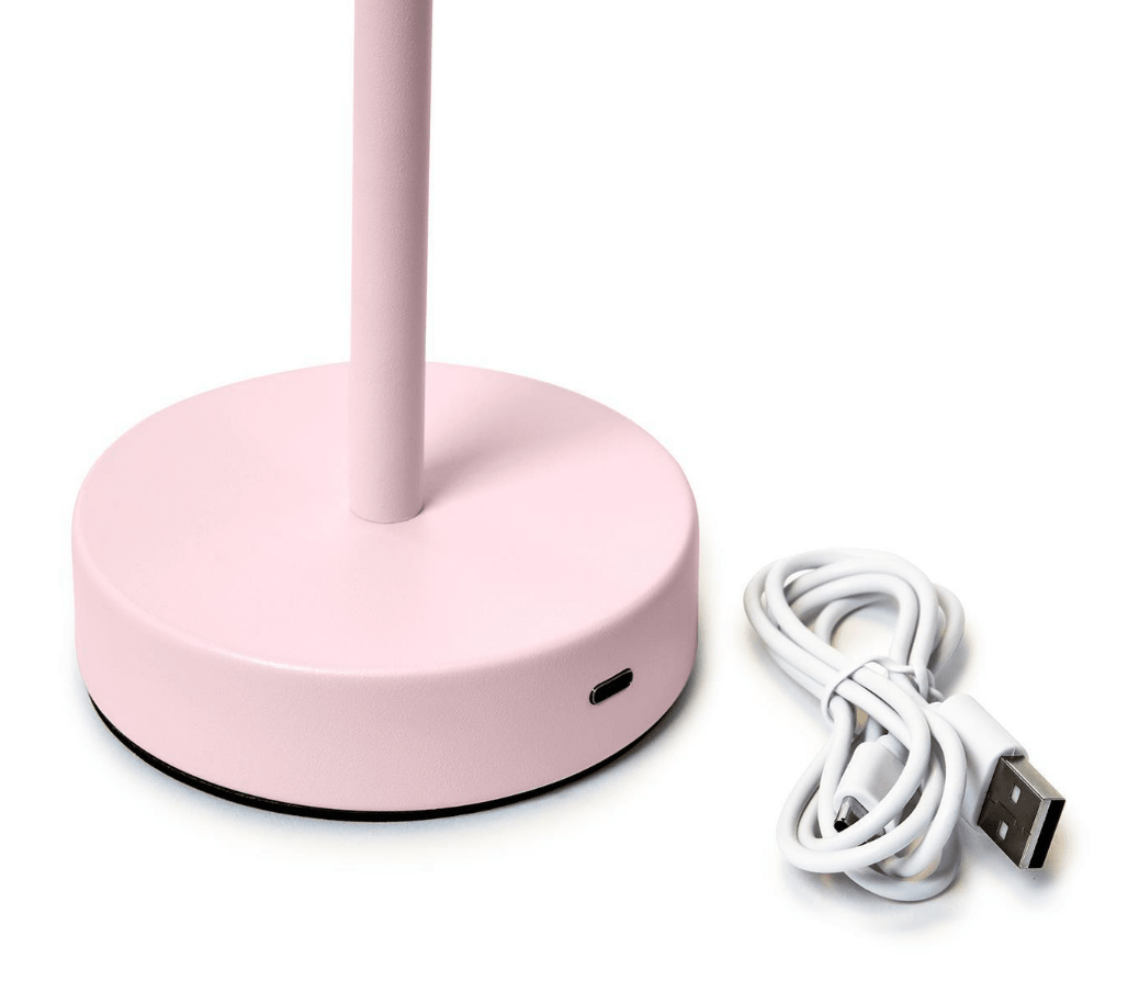 Light Pink Glow Scalloped Rechargeable Table Lamp - The Pink Pineapple 850
