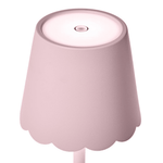 Light Pink Glow Scalloped Rechargeable Table Lamp - The Pink Pineapple 850