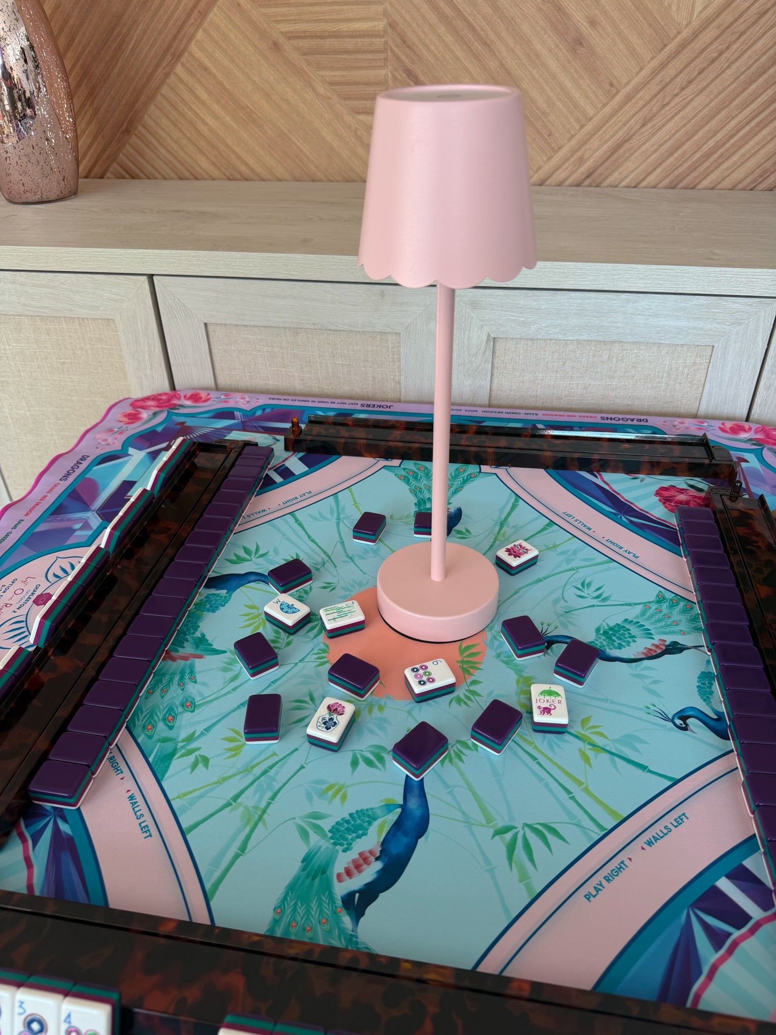 Light Pink Glow Scalloped Rechargeable Table Lamp - The Pink Pineapple 850