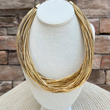 Lily Leatherette Strand Necklace in Gold - The Pink Pineapple 850