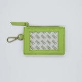 [Tilli Tomas] Needlepoint Zip Coin Holder in Lime